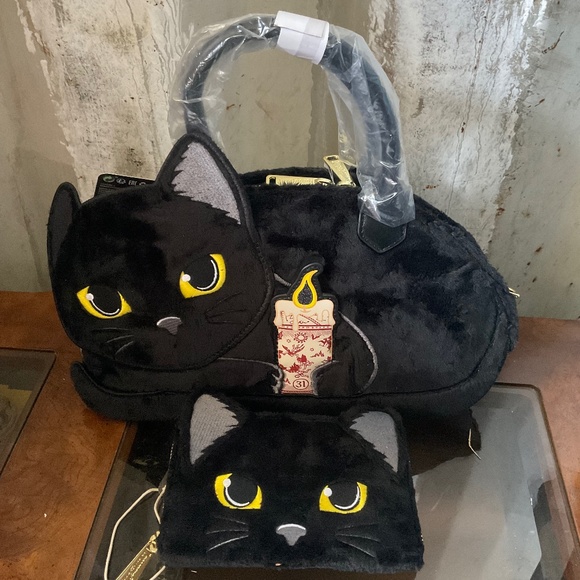 Loungefly Handbags - Disney hocus pocus Binx loungefly Crossbody / wallet set